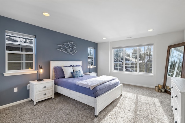 bedroom with carpet floors