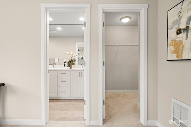 bathroom with vanity