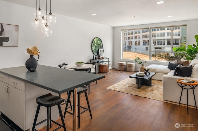 interior space featuring hardwood / wood-style floors