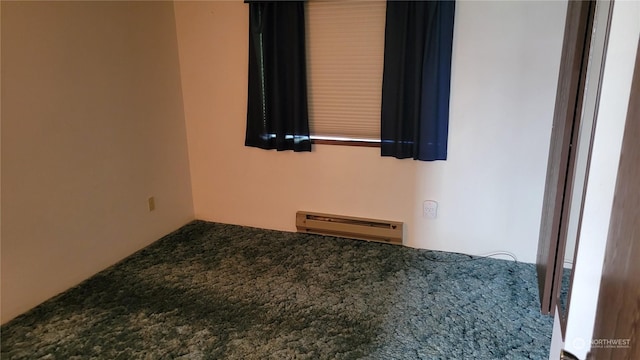 bedroom with a baseboard radiator