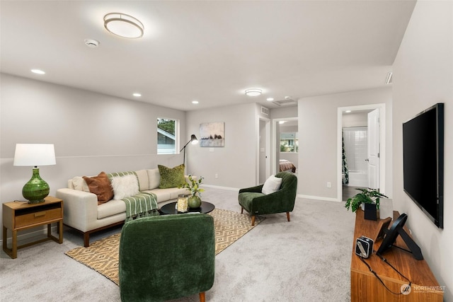 view of carpeted living room