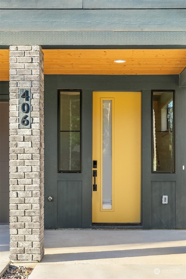 view of doorway to property