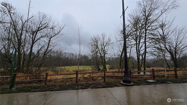 view of patio featuring a fenced front yard