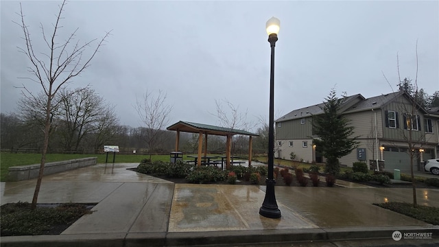 surrounding community with a gazebo