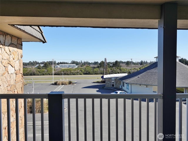 view of patio with a balcony