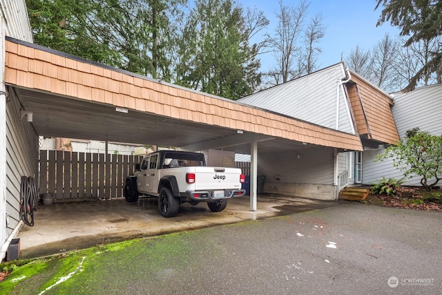 view of vehicle parking