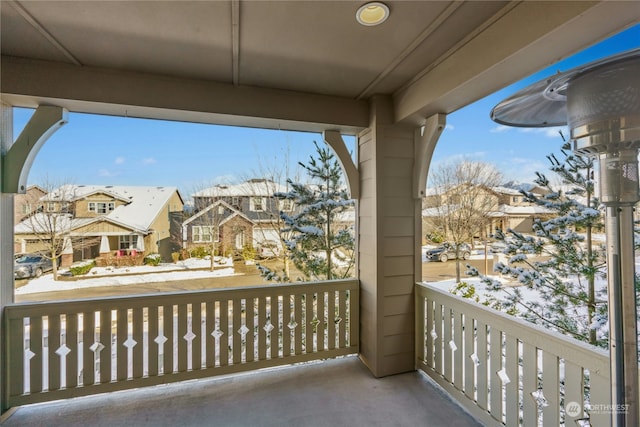 balcony featuring a residential view