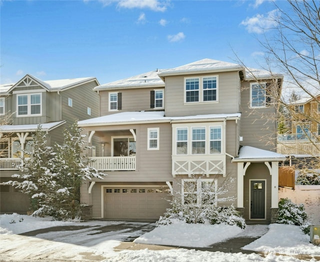 view of front facade with a garage