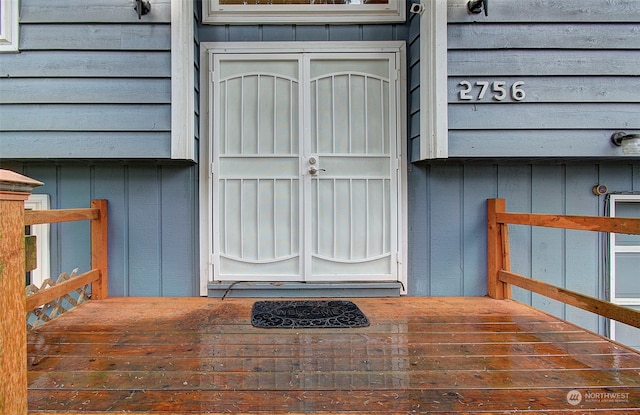 view of doorway to property