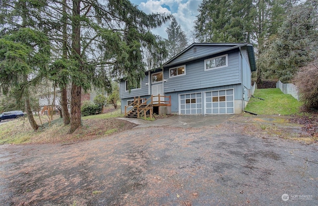 view of front of house featuring a garage