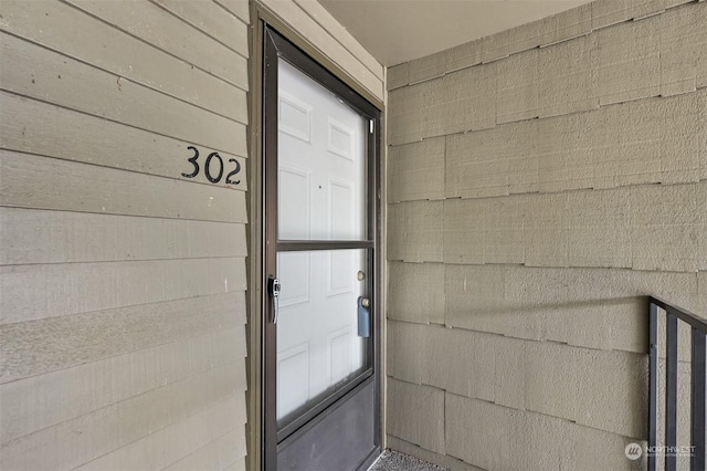 view of doorway to property