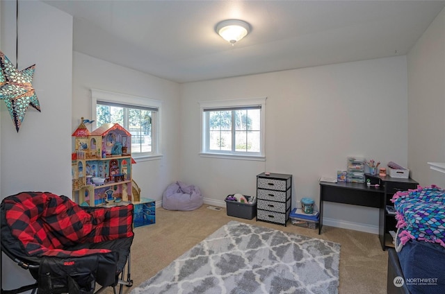 view of carpeted bedroom