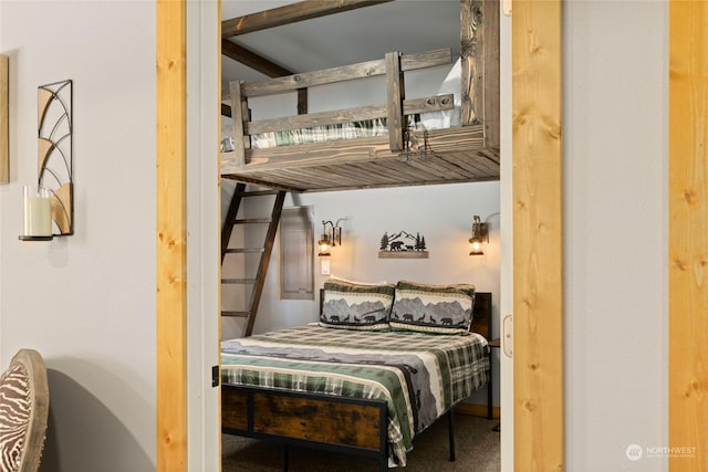 bedroom featuring carpet flooring