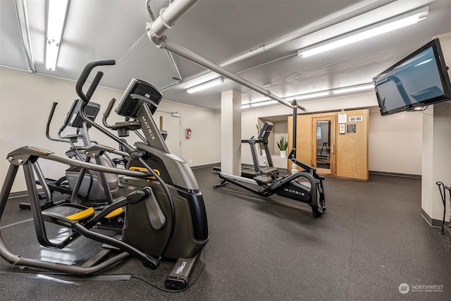 view of exercise room