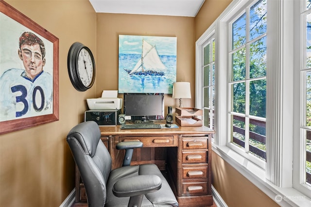 view of home office