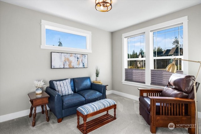 view of carpeted living room