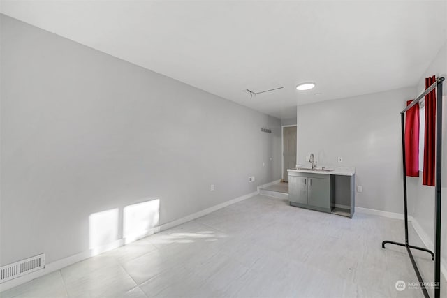 interior space featuring wet bar