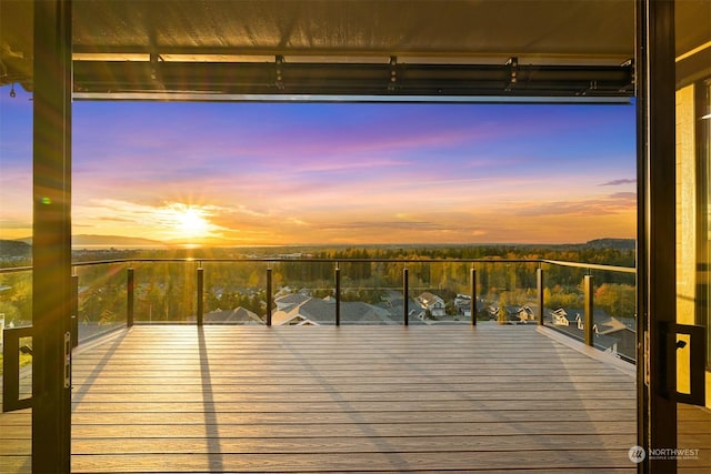 view of deck at dusk