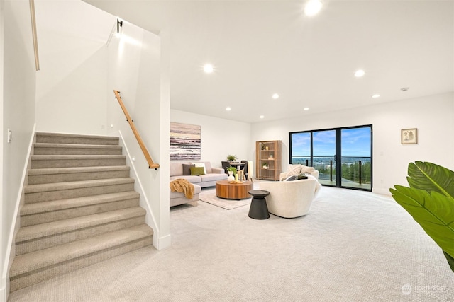 view of carpeted living room