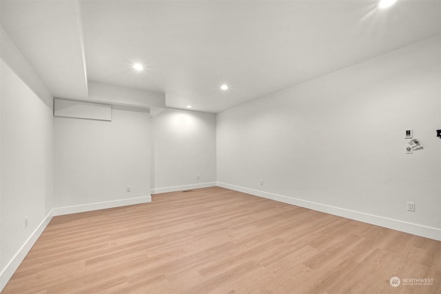 empty room featuring light hardwood / wood-style floors