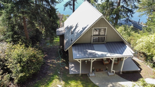 rear view of house with a patio