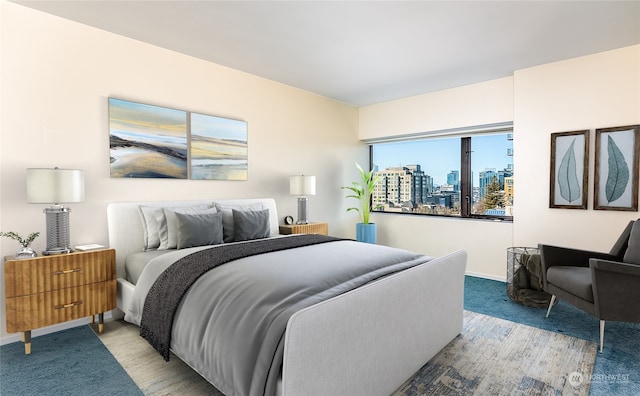 view of carpeted bedroom