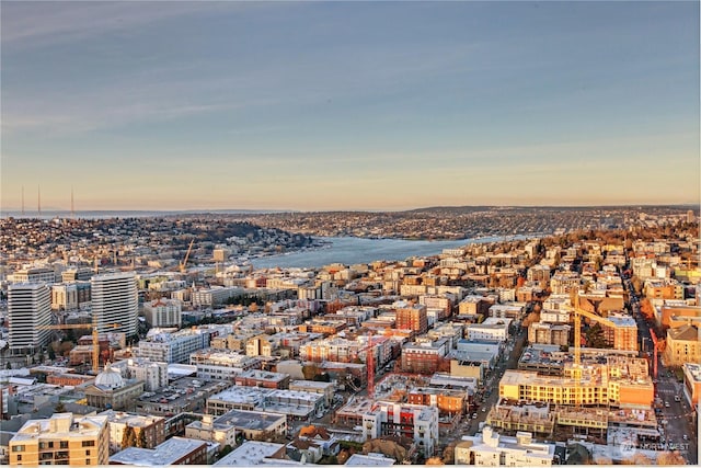 view of city featuring a water view