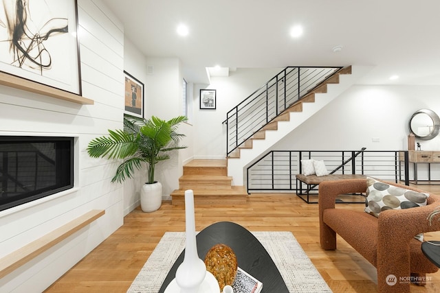 interior space featuring light hardwood / wood-style floors