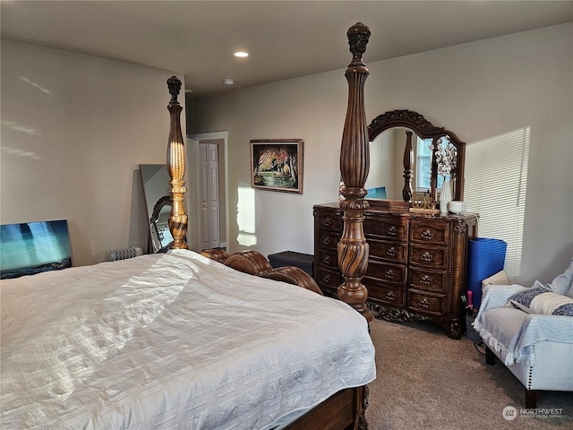 bedroom featuring carpet