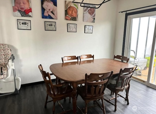 dining room featuring hardwood / wood-style floors