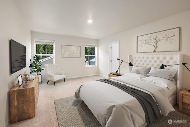 view of carpeted bedroom