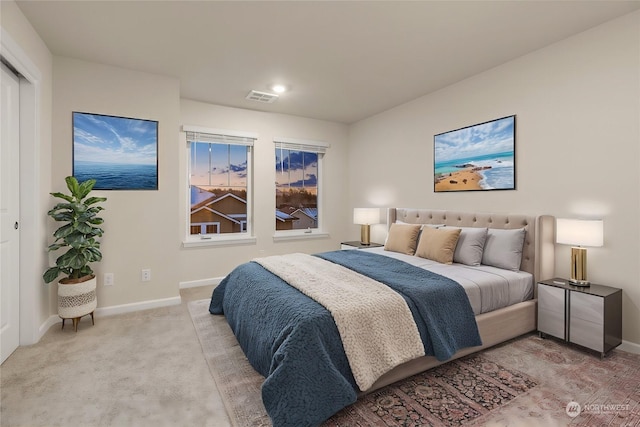 view of carpeted bedroom