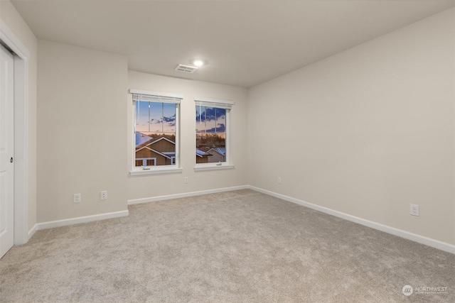 view of carpeted empty room