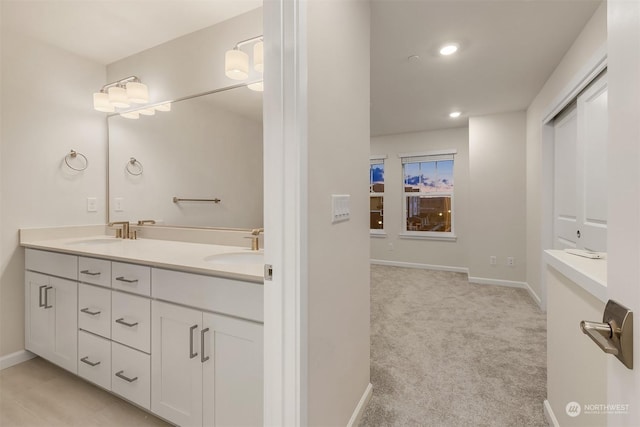 bathroom with vanity