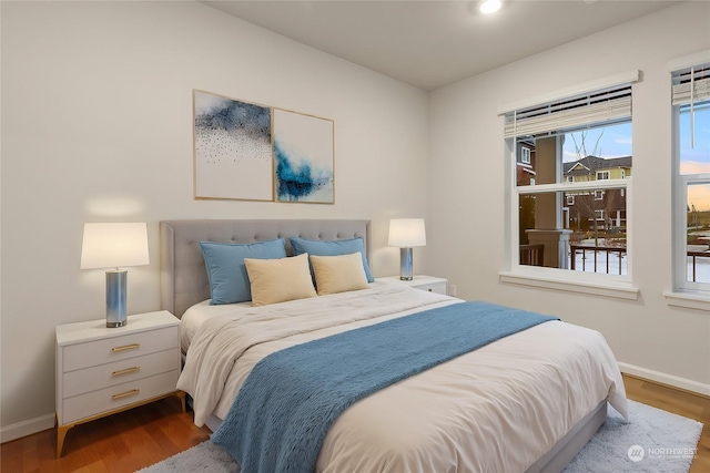 bedroom featuring hardwood / wood-style floors