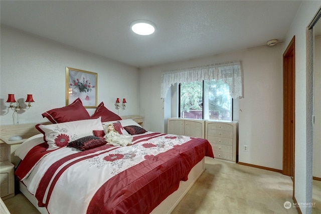 view of carpeted bedroom