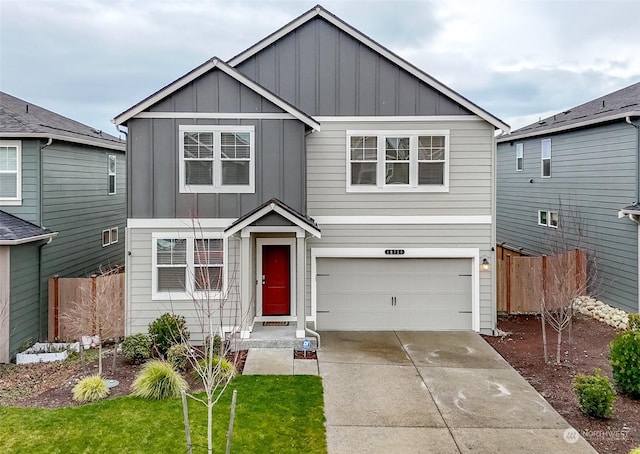 view of front of house featuring a garage