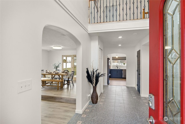 entrance foyer with sink