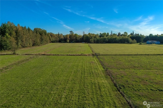 view of yard featuring a rural view