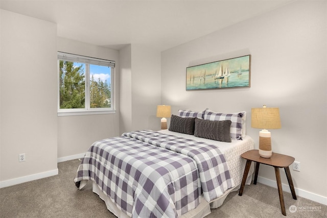 bedroom with carpet floors