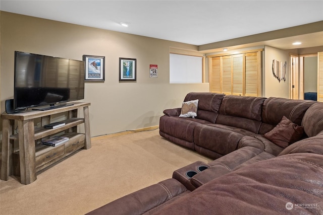 view of carpeted living room