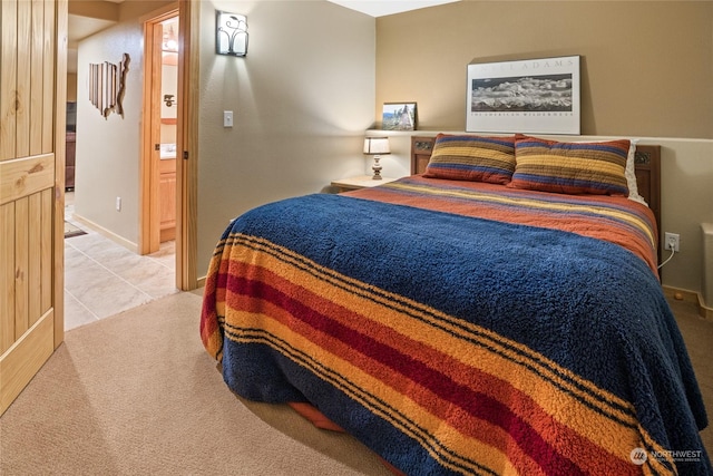 view of tiled bedroom