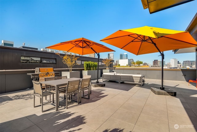 view of patio / terrace with an outdoor hangout area