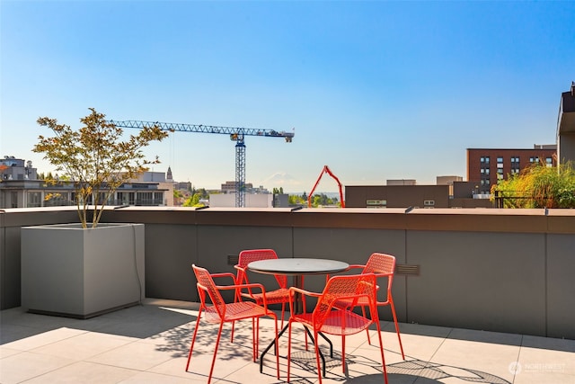 view of patio with a balcony