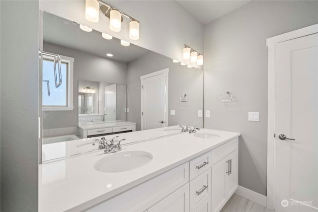 bathroom with vanity