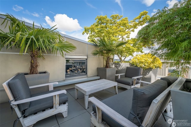 view of patio / terrace with an outdoor living space