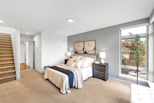 view of carpeted bedroom