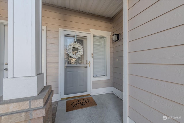 view of doorway to property