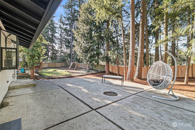 view of patio / terrace with a playground