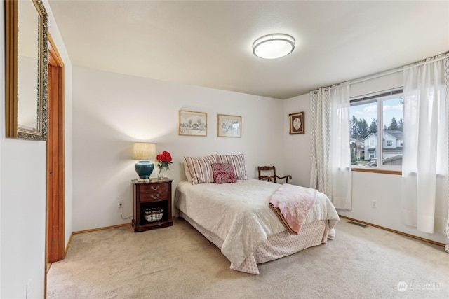 view of carpeted bedroom